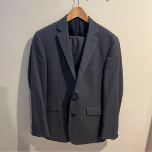 Kenneth Cole Dark Gray Men's Slim cut Suit jacket and pants